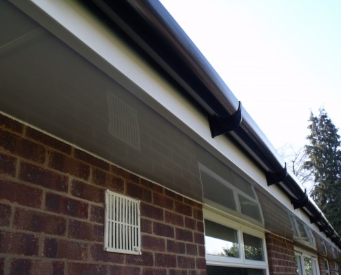 White UPVC Fascia and Soffit with Black PVC Gutter