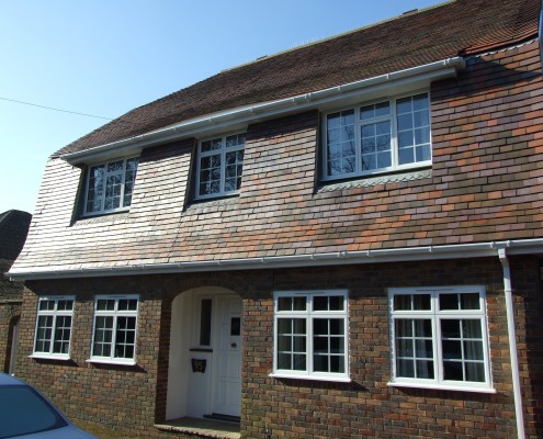 White UPVC Roofline with Ogee Guttering, Fascias and Soffits