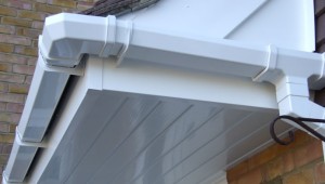 gutter pvc white square