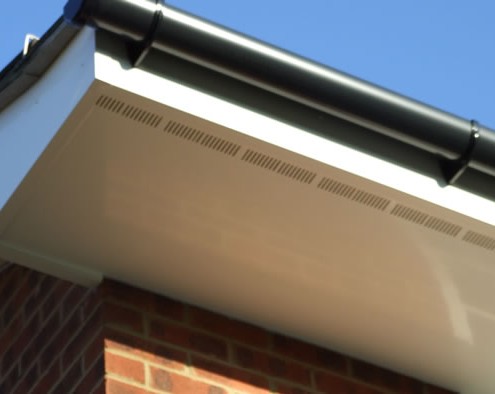 soffit upvc white ventilated