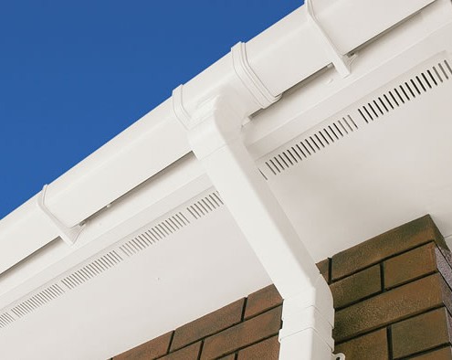 soffit upvc white ventilated