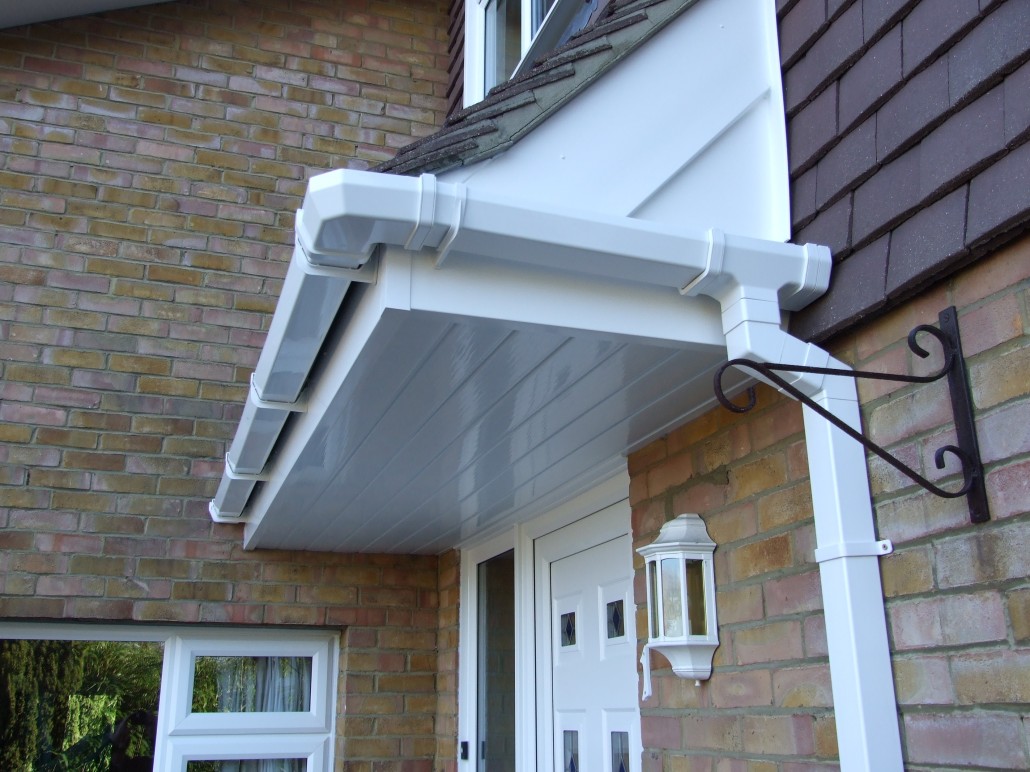 installation of white upvc fascias, soffits and square pvc