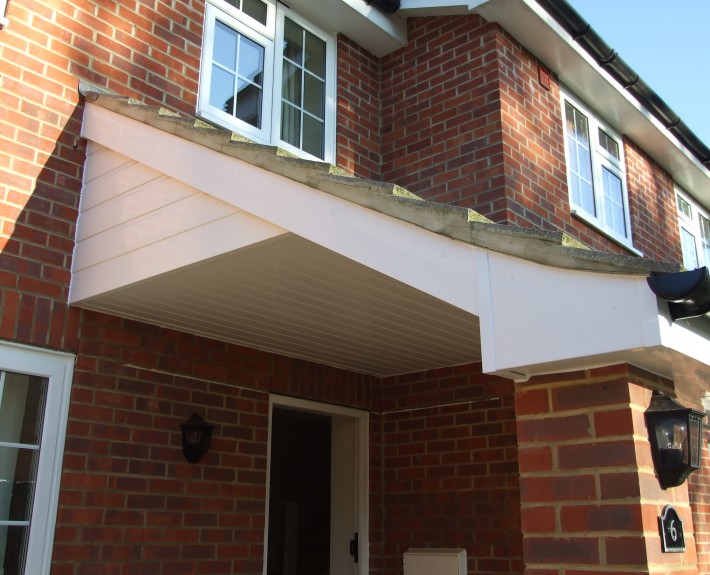 White UPVC Cladding and Barge-Board