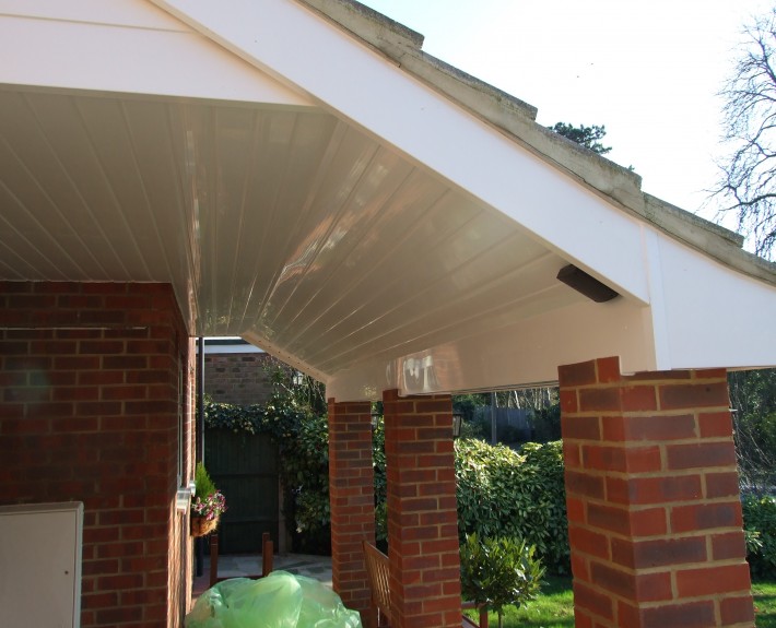 White UPVC Cladding and Barge-Board