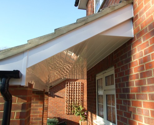 White UPVC Cladding and Barge-Board